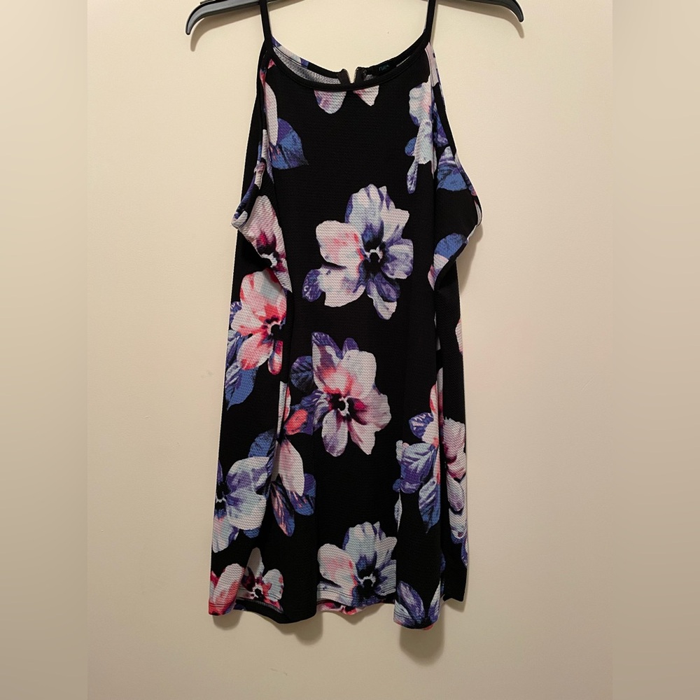 Rue21 Black and Purple Floral Dress